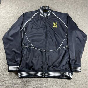 Akademiks Pinstripe Embroidered Jacket Navy Blue Men's Size 3XL